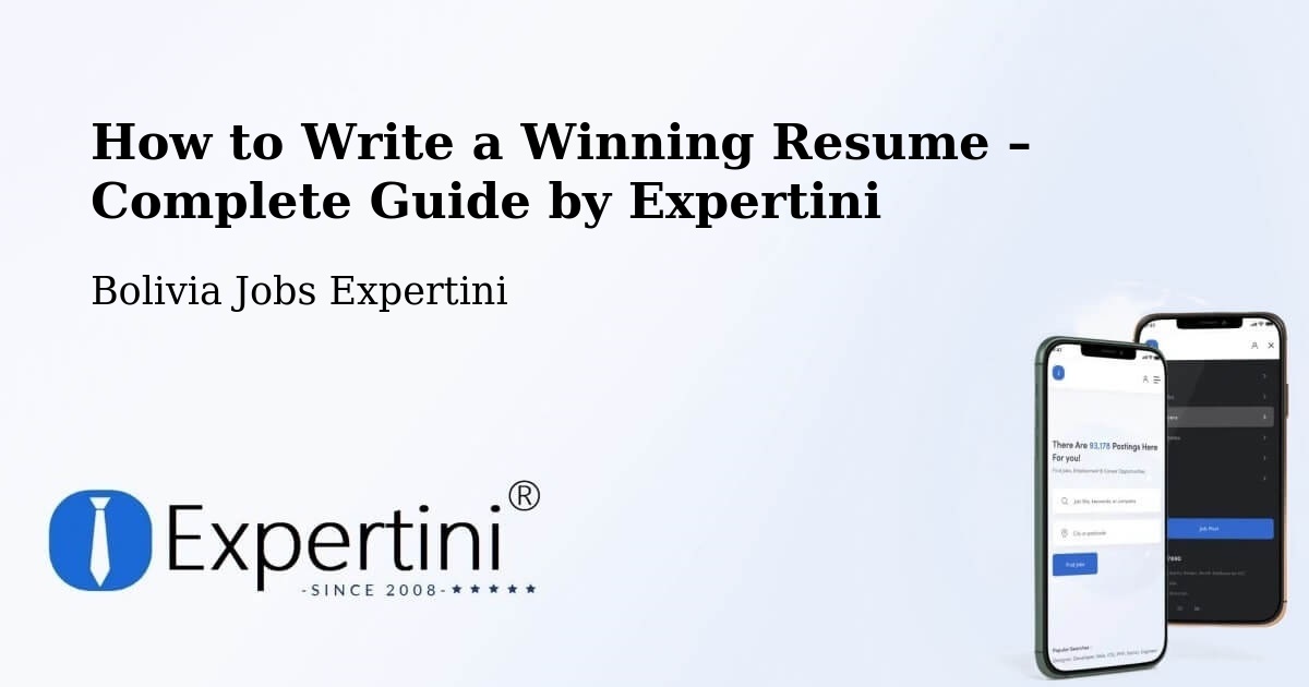 Resume Writing Guide for Job Seekers – La Paz - La Paz, Bolivia Jobs Expertini